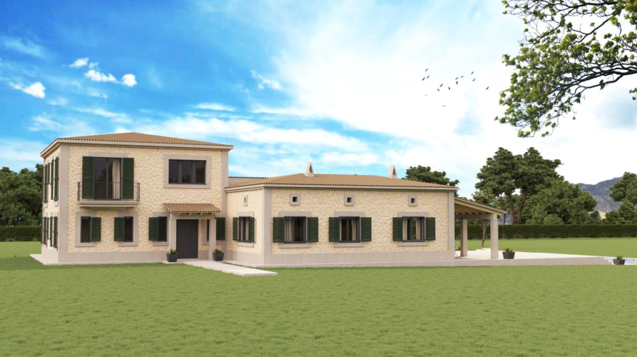 SON MACIÀ (PORTOCRISTO): Traumhaftes Grundstück mit Baugenehmigung bzw. schlüsselfertige Neubaufinca