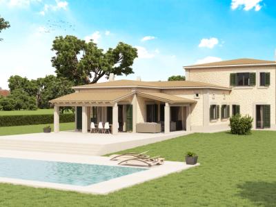 SON MACIÀ (PORTOCRISTO): Traumhaftes Grundstück mit Baugenehmigung bzw. schlüsselfertige Neubaufinca