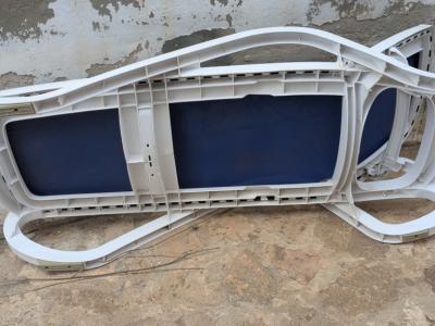 Tumbona, azul/blanca