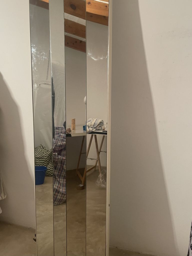 Biombo de espejo de 2 piezas