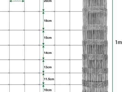 Valla metálica de establo para ganado Valla de jardín de 25 m de 1 metro de altura