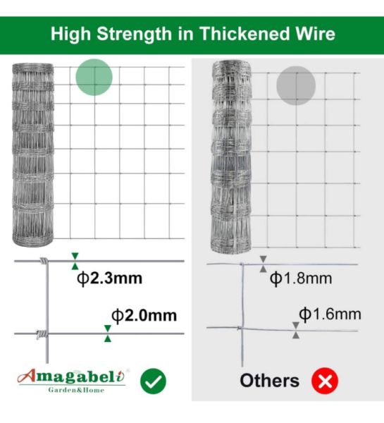 Valla metálica de establo para ganado Valla de jardín de 25 m de 1 metro de altura