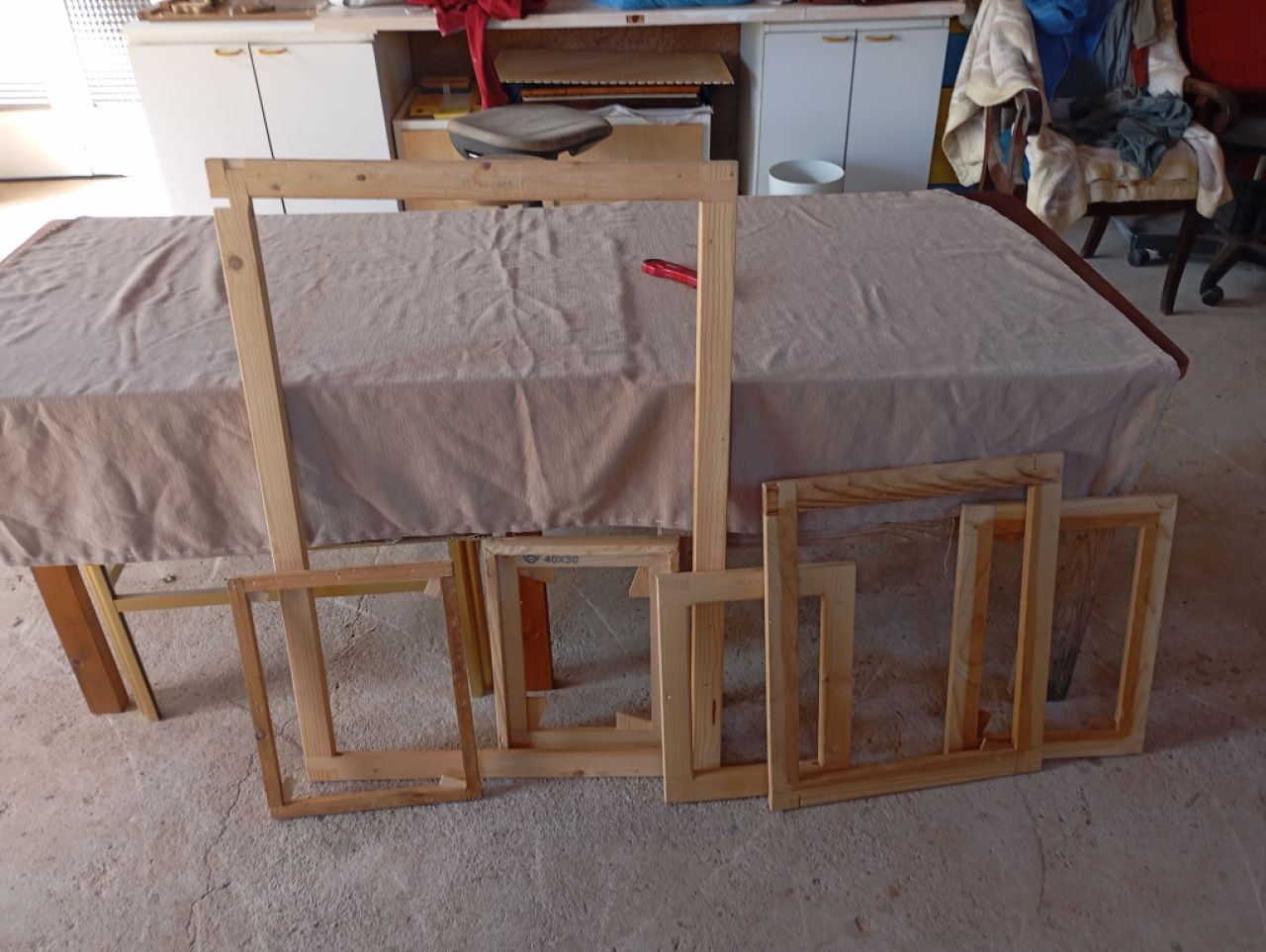 Staffelei + Keilrahmen