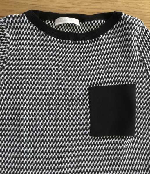 STEFANEL Suéter elegante, Talla S, Negro y blanco ¡NUEVO!