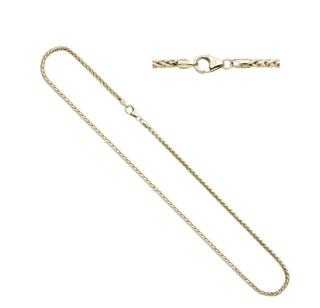 Search beautiful solid gold chain 750 / 18 K length 50-55 cm