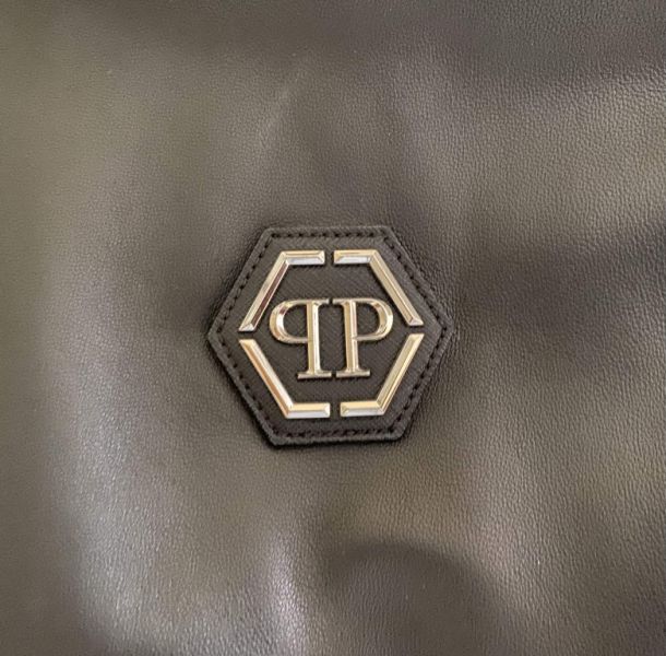 Superedle Nappa Lederjacke von Philipp Plein, Größe XL