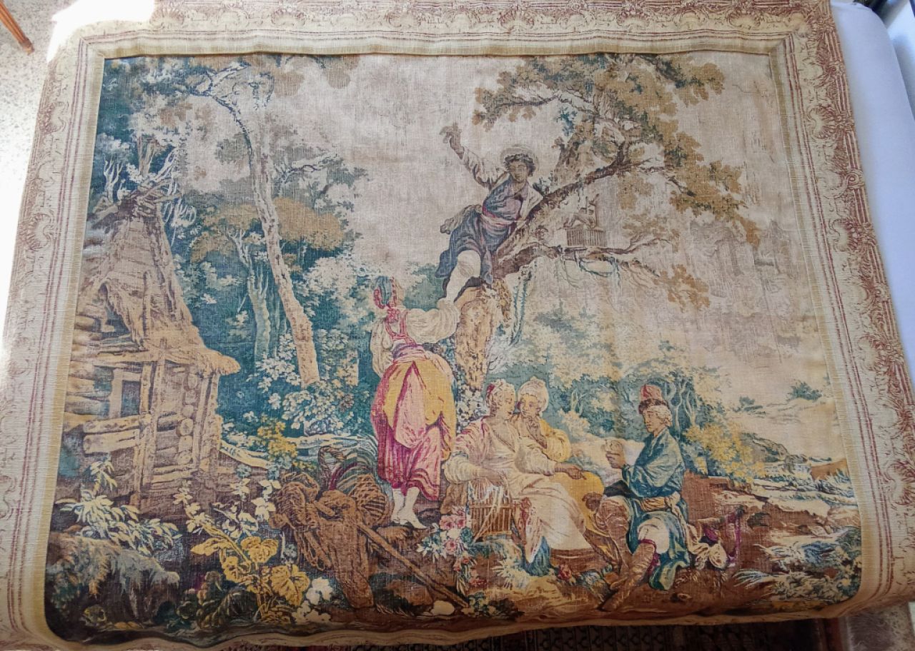 Gobelín rico en escenas y multicolor – Francia, circa 1850