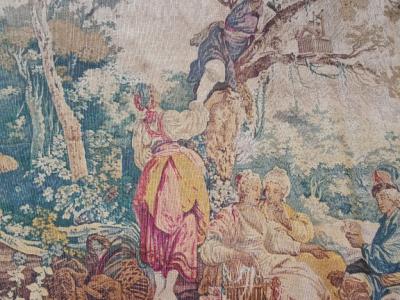 Szenenreicher, mehrfarbiger Gobelin – Frankreich um 1850