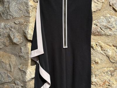 Ted Baker schwarzes Tunikakleid mit Faltenwurf - klein