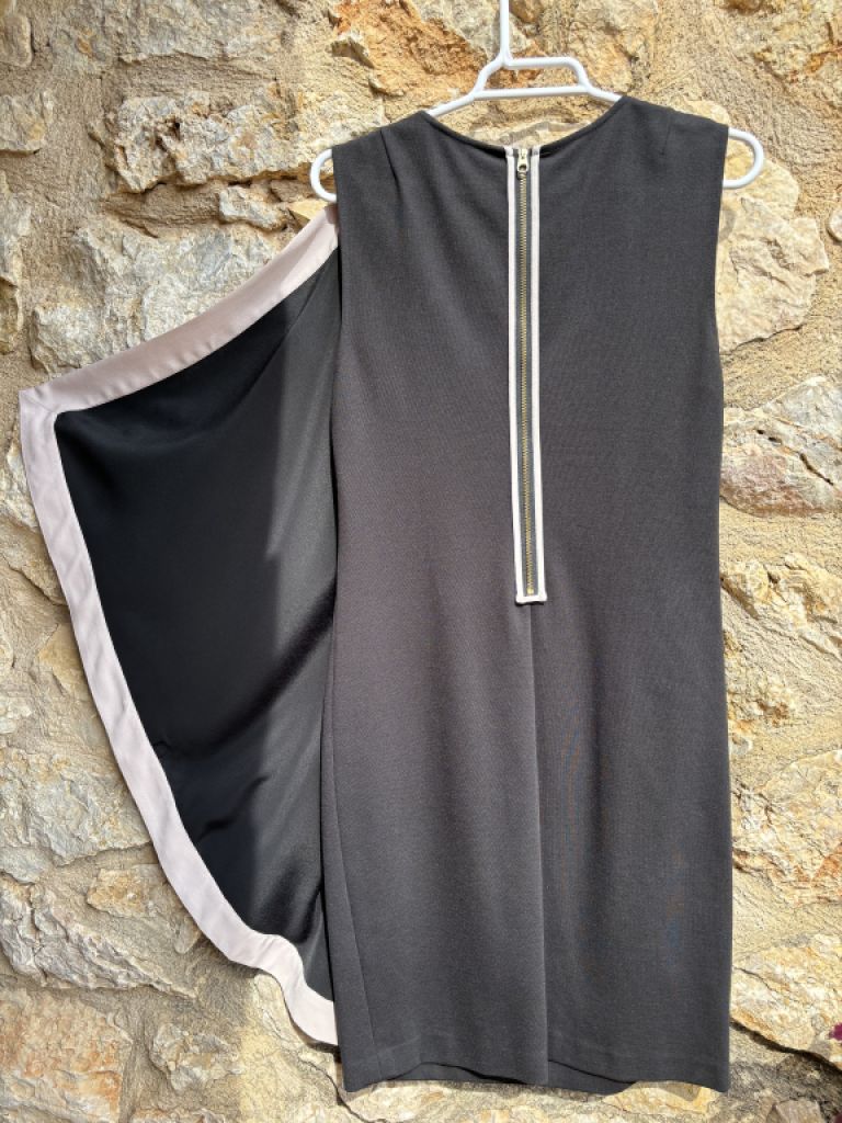 Ted Baker schwarzes Tunikakleid mit Faltenwurf - klein