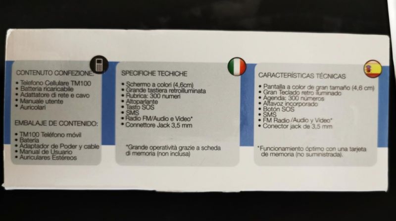 Teléfono móvil Telefunken con botones grandes