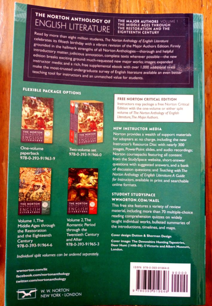The Norton Anthology LITERATURA INGLESA