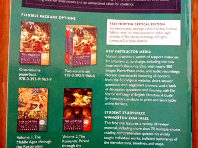 The Norton Anthology LITERATURA INGLESA