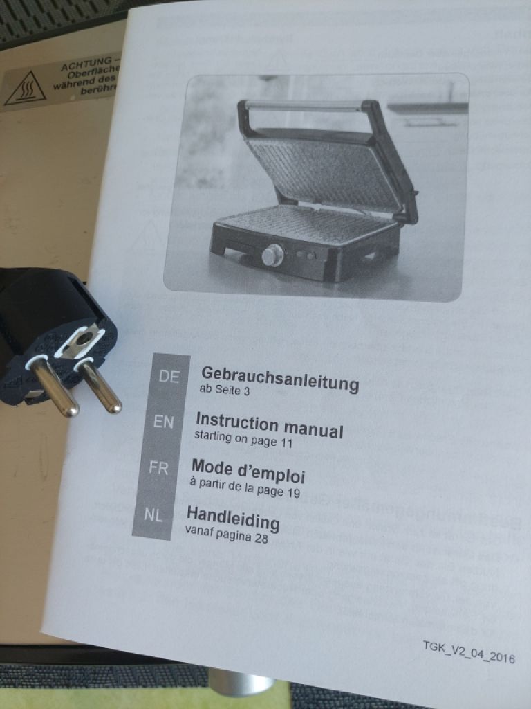 Parrilla de mesa con placas cerámicas Gourmetmaxx