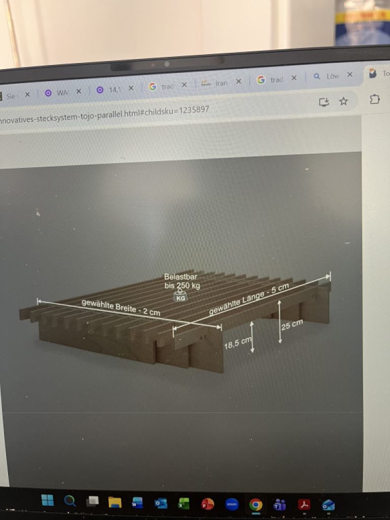 Tojo Innovations - Bettgestell massiv Buche.