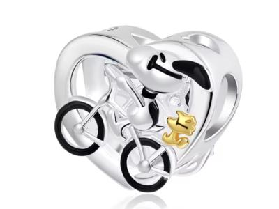 Tolle Peanuts Charms / Beads aus 925 Silber für eine Kette oder Pandoraarmband / Snoopy / Woodstock