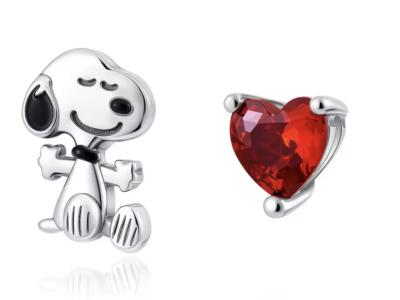 Tolle Peanuts Charms / Beads aus 925 Silber für eine Kette oder Pandoraarmband / Snoopy / Woodstock