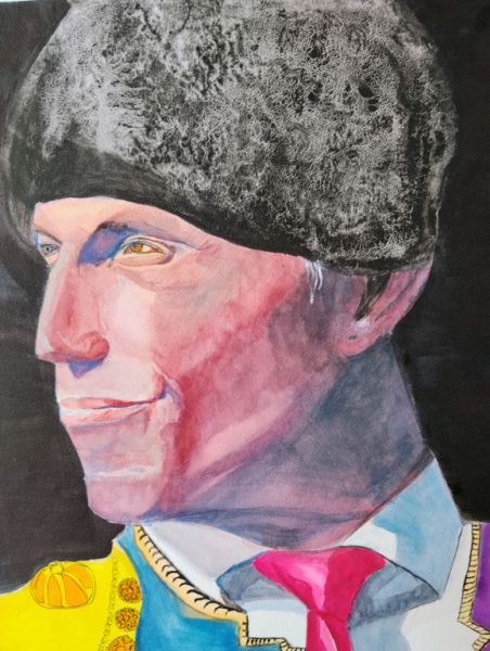 Torero filósofo, großformatiges Aquarell