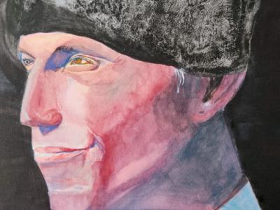 Torero filósofo, großformatiges Aquarell