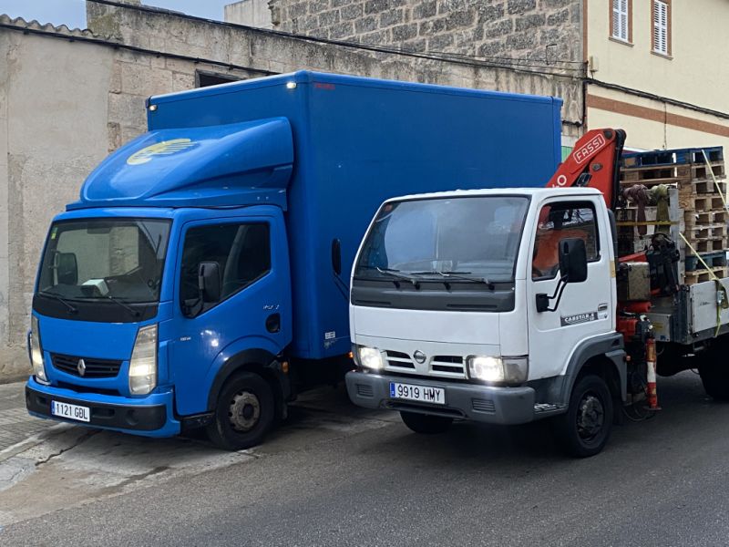 Transportes con grúa y basculante