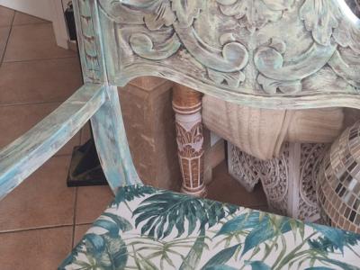 Silla única de madera maciza estilo Mallorca wow wow