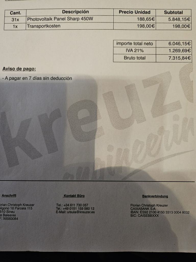 Verkaufe komplette neue Solaranlagen fuer Neubau !!!