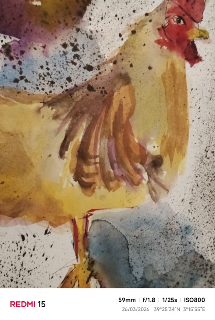 Gathering of Roosters and Hens