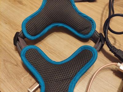 Verschiedene Hundekleidung und Accessoires