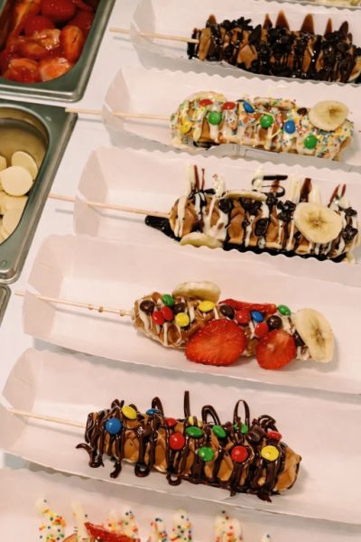 Waffelstation mit Toppings für Veranstaltungen