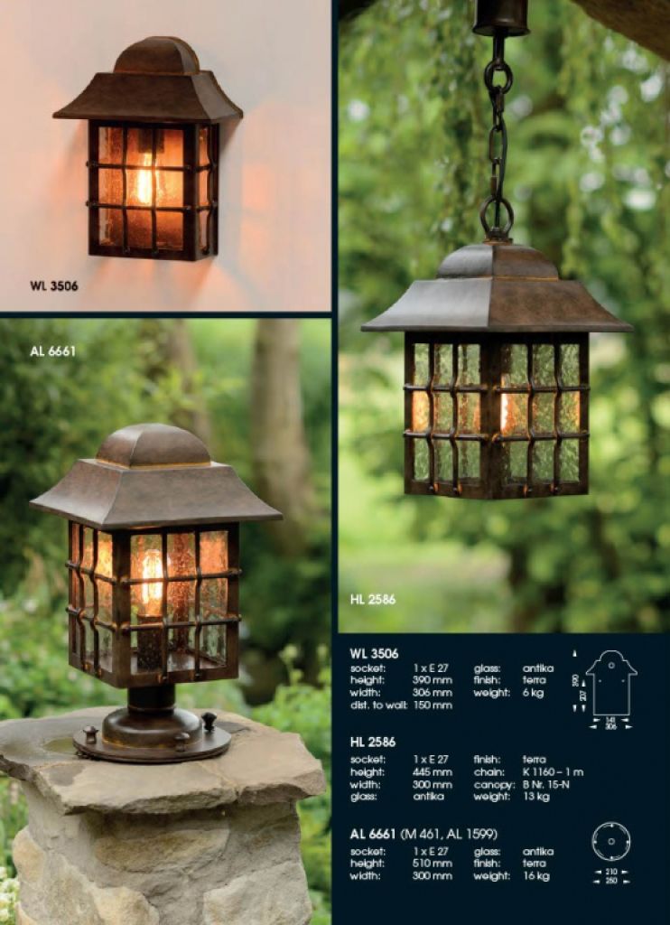 Lámparas de pared y colgantes de acero forjado