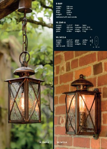 Lámparas de pared y colgantes de acero forjado