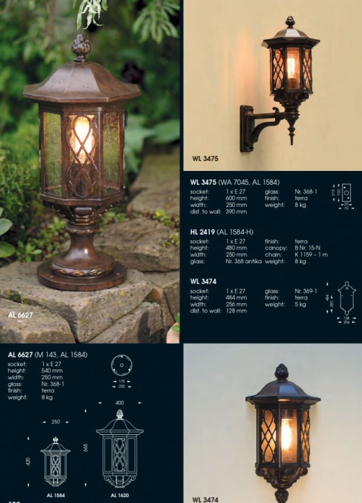 Lámparas de pared y colgantes de acero forjado