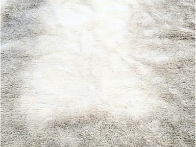 weißer, flauschiger Cashmere Teppich, 2,00 m x 1,70 m