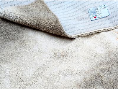 weißer, flauschiger Cashmere Teppich, 2,00 m x 1,70 m