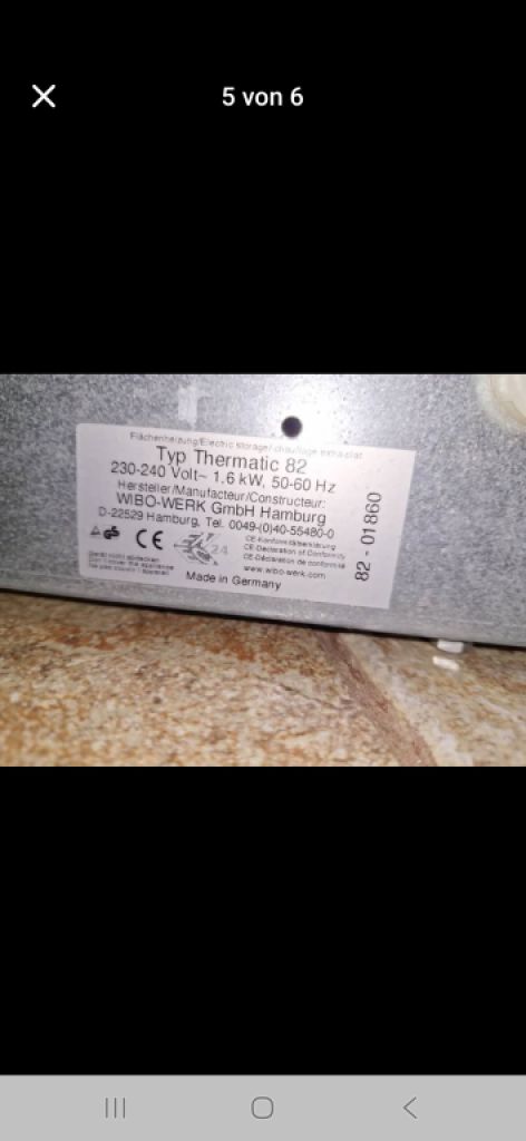 WIBO Thermatic 82 (1,6 kW) – Calor suave y silencioso