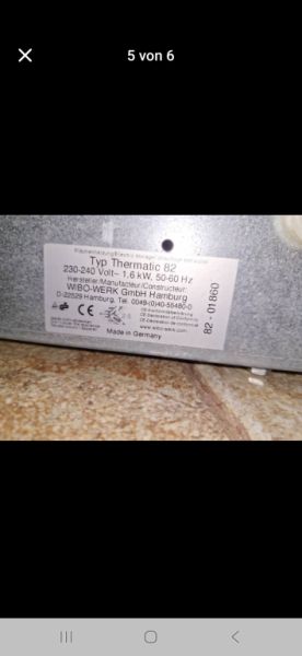 WIBO Thermatic 82 (1,6 kW) – Calor suave y silencioso