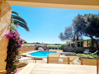 Invierno: Finca de una sola planta con aire acondicionado y piscina cerca de Campos - Es Trenc-- F 3