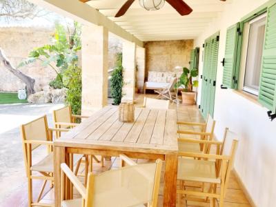 Invierno: Finca de una sola planta con aire acondicionado y piscina cerca de Campos - Es Trenc-- F 3