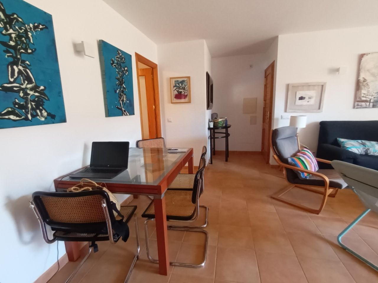 Winter: Nettes Apartment mit AC, Kamin und Terrassen in Hafennähe von Colonia St Jordi -- AP 107 WT