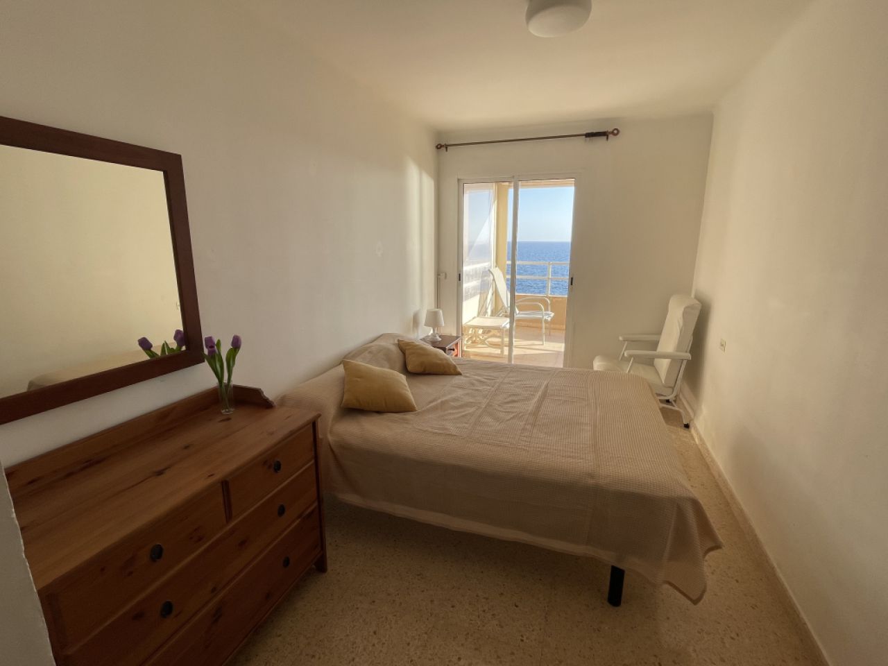 Winter: Sonniges Apartment mit Terrasse in 1. Linie von Sa Rapita -- AP 06 WT