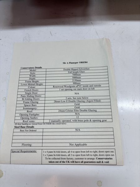 Conservatorio acristalado (por favor tenga en cuenta que esto no es un invernadero)