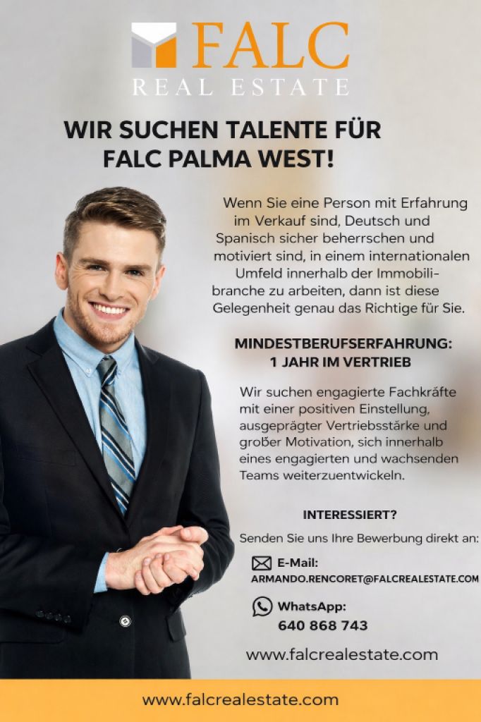 Wir Suchen  Talente Für FALC PALMA WEST!
