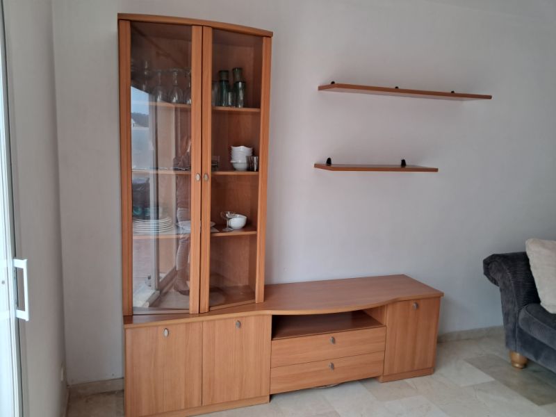 Living room cabinet with display cabinet