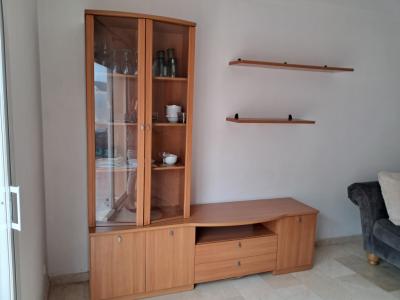 Living room cabinet with display cabinet