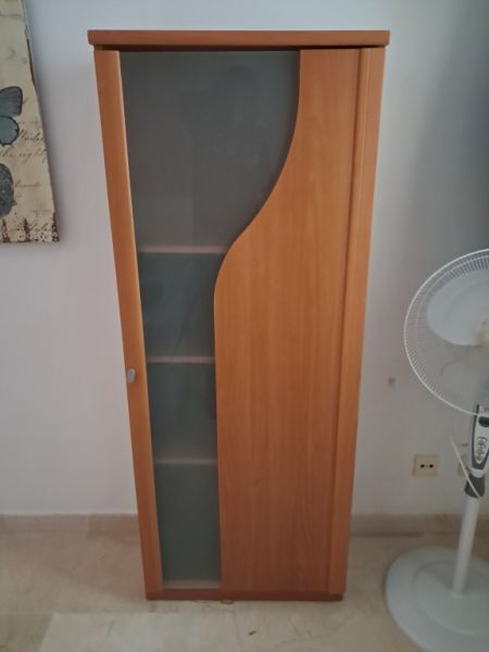 Living room cabinet with display cabinet