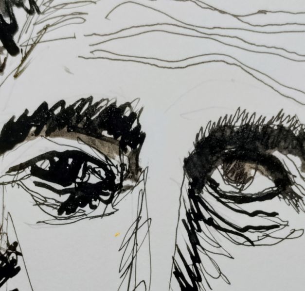 Drawing of a torero philosopher