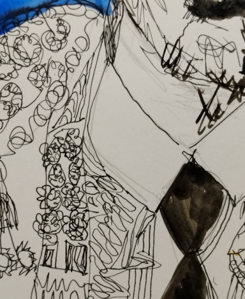 Drawing of a torero philosopher