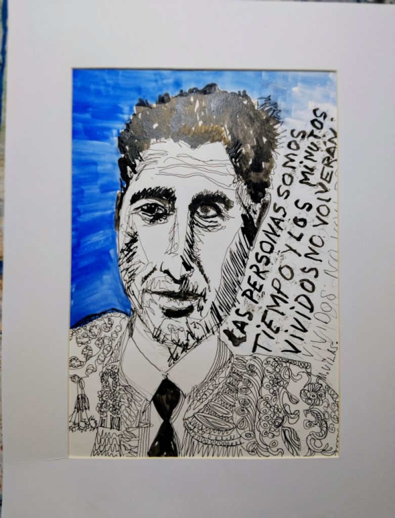 Drawing of a torero philosopher