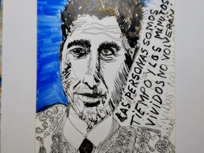 Drawing of a torero philosopher