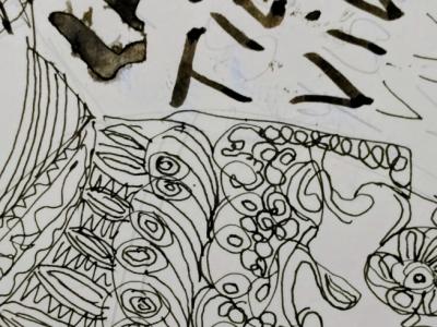 Drawing of a torero philosopher